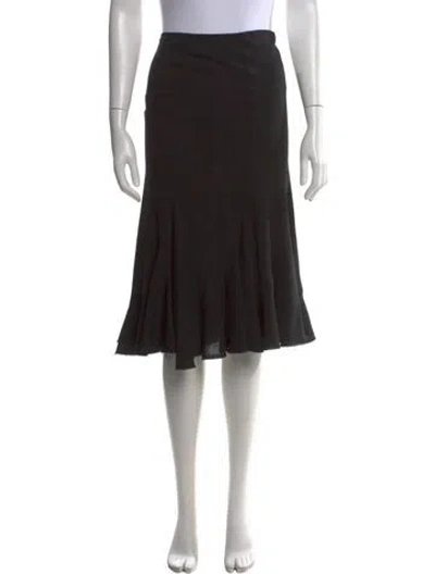 Pre-owned Comme Des Garçons Vintage Midi Length Skirt In Black