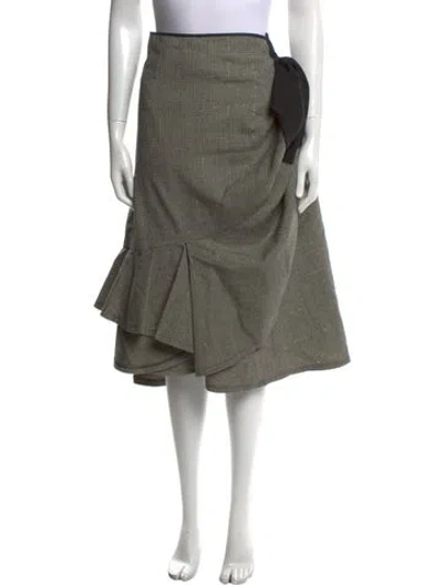 Pre-owned Comme Des Garçons Vintage Midi Length Skirt In Black