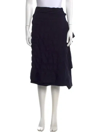 Pre-owned Comme Des Garçons Vintage Midi Length Skirt In Blue