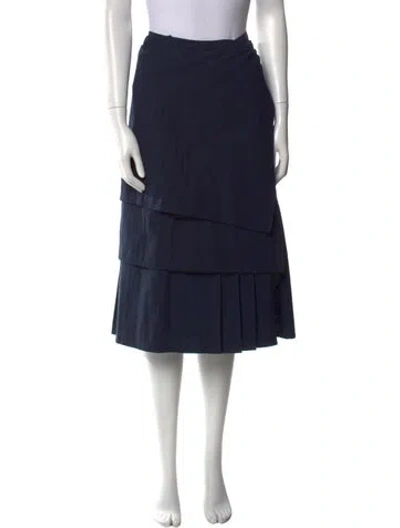 Pre-owned Comme Des Garçons Vintage Midi Length Skirt In Blue
