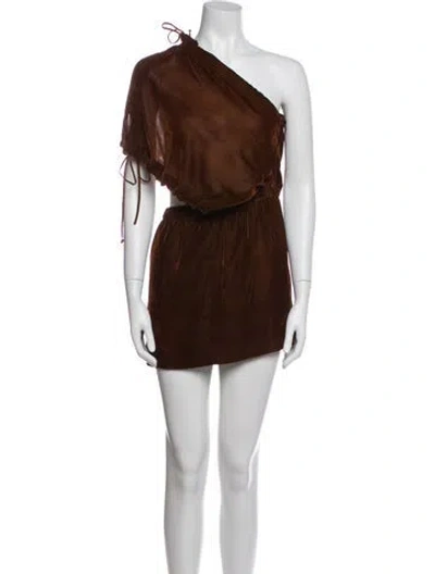 Pre-owned Comme Des Garçons Vintage Mini Dress In Brown