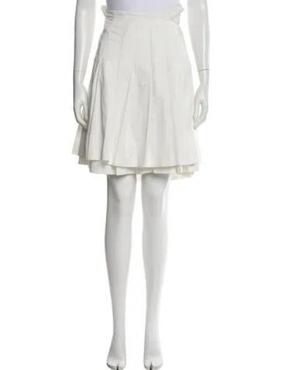 Pre-owned Comme Des Garçons Vintage Mini Skirt In White