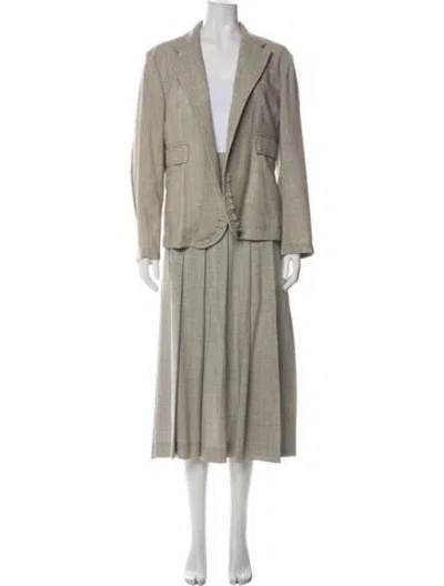 Pre-owned Comme Des Garçons Vintage Wool Skirt Suit In Gray
