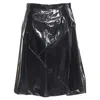 Comme Des Garçons Comme Des Garcons Vinyl Plastic Bias Cut A-line Skirt In Black