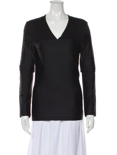 Pre-owned Comme Des Garçons V-neck Mini Dress In Gray