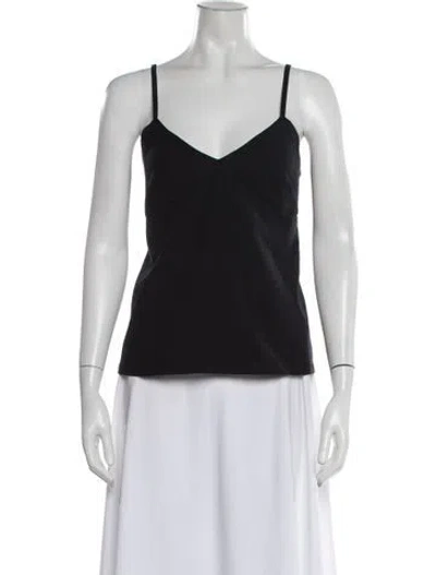Pre-owned Comme Des Garçons V-neck Sleeveless Top In Black