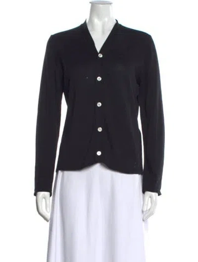 Pre-owned Comme Des Garçons V-neck Sweater In Black