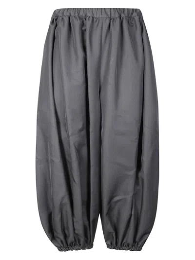 Comme Des Garçons Voluminous Black Balloon Trousers In Gray