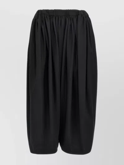 Comme Des Garçons Voluminous Pleated Trousers Exude Flair In Black