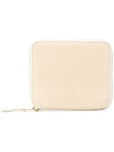 Comme Des Garçons Calfskin Leather Wallet With Card Slots In White