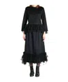 COMME DES GARÇONS WAIST TULLE LONG-SLEEVED T-SHIRT