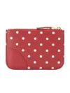 Comme Des Garçons Leather Polkadot Wallet With Zipper