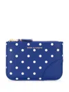 Comme Des Garçons Polka Dot Pattern Wallet In Blue