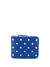 Comme Des Garçons Polka Dot Pattern Wallet In Navy Navy