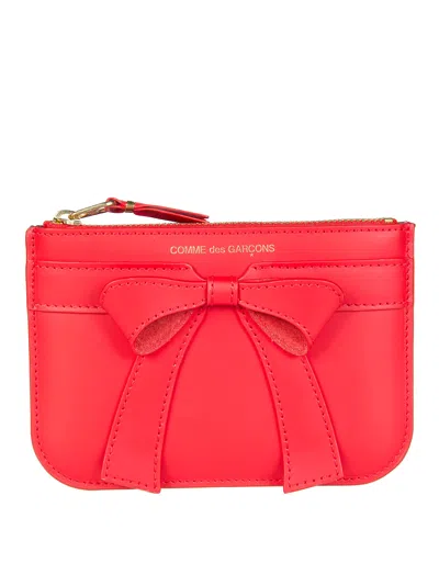 Comme Des Garçons Comme Des Garcons Wallet Big Bow Mini Wallet In Red