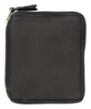 Comme Des Garçons Textured Black Cowhide Zip Wallet In Black
