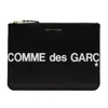 Comme Des Garçons Huge Logo Wallets And Card Holders Black In Black