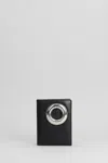 Comme Des Garçons Compact Leather Wallet With Large Eyelet. In Black
