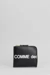 Comme Des Garçons Rectangular Wallet Featuring Huge Logo In Black