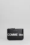 Comme Des Garçons Huge Logo Zipped Coin Wallet Accessories In Black