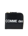Comme Des Garçons Huge Logo Wallet In Black