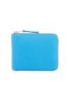 Comme Des Garçons Classic Zip Around Wallet Portfolio In Blue