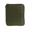 Comme-des-garcons-wallet Brick Full Zip Around Wallet In Khaki In Khaki