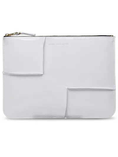 Comme Des Garçons Wallet Cdg Reversed Hem Serie Zipped Wallet In White