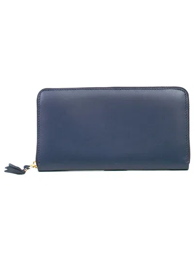 Comme Des Garçons Wallet Classic Leather Line A Wallet In Blue