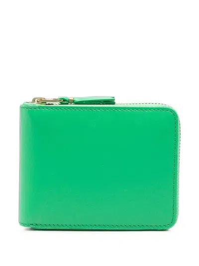 Comme Des Garçons Wallet Classic Leather Line In Blue