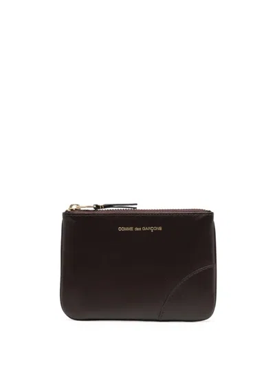 Comme Des Garçons Wallet Classic Leather Line Pouch In Brown