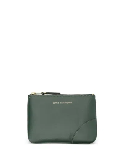 Comme Des Garçons Wallet Classic Leather Line Pouch In Purple