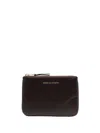 Comme Des Garçons Wallet Classic Leather Line Pouch In Red