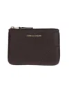 Comme Des Garçons Zippered Change Purse In Brown