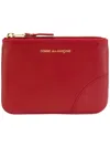 Comme Des Garçons Leather Wallet Hardware Gold-tone In Red