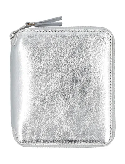 Comme Des Garçons Comme Des Garcons Wallet Classic Zip-around Wallet In Silver