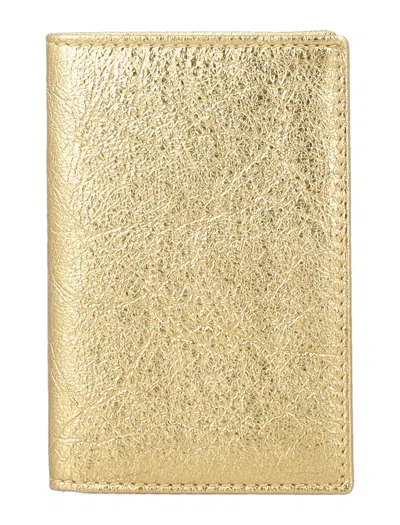 Comme Des Garçons Wallet  Metallic Gold Leather Card Holder