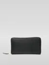 Comme Des Garçons Zip Around Wallet Smooth Finish In Black 1
