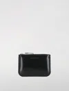 Comme Des Garçons Calfskin Coin Purse Gold-tone Hardware In 黑色