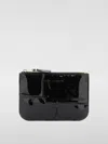 Comme Des Garçons Wallet  Zip Around Patent Leather Wallet With Zipper In Schwarz