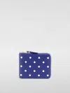 Comme Des Garçons Polka Dot Pattern Wallet In Navy