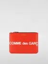 Comme Des Garçons Logo-print Leather Wallet In Rot