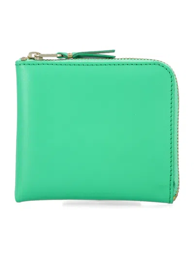 Comme Des Garçons Comme Des Garcons Wallet  Wallet Mini Zip-around Leather Wallet In Verde