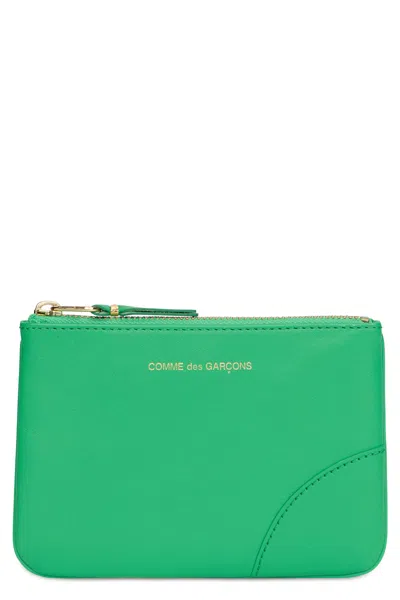 Comme Des Garçons Wallet Elegant Calfskin Zip-around Wallet In Green