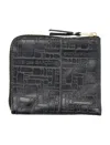 Comme Des Garçons Wallet Embossed Logotype Wallet In Gray
