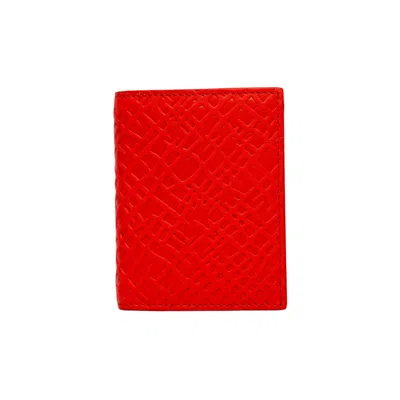 Comme-des-garcons-wallet Embossed Roots Wallet In Rosso