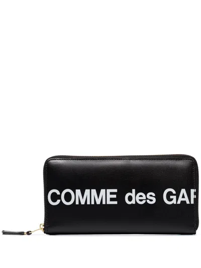 Comme Des Garçons Wallet Huge Logo Leather Wallet In Pattern