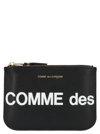 Comme Des Garçons Wallet 'huge Logo' Purse In Black