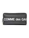 Comme Des Garçons Wallet Hugo Logo Zip Wallet In Black