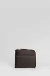 Comme Des Garçons Zip-around Leather Wallet In Brown